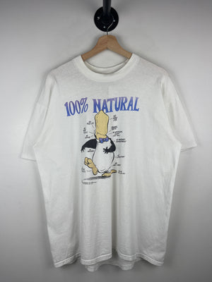 Vintage 90s Opus The Penguin 100% Natural White Tee