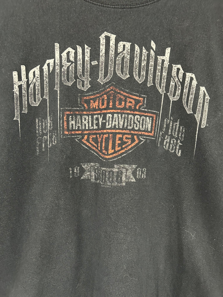 Vintage Harley Davidson Hogs Black Tee