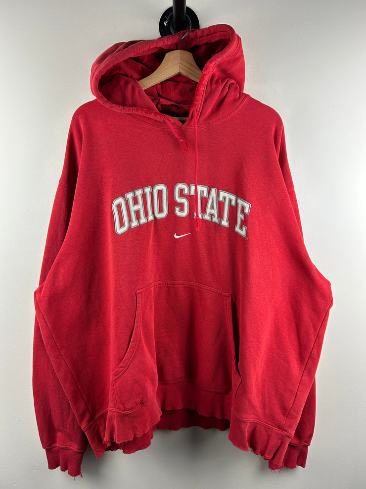 Vintage Nike Ohio State Embroidered Red Hoodie