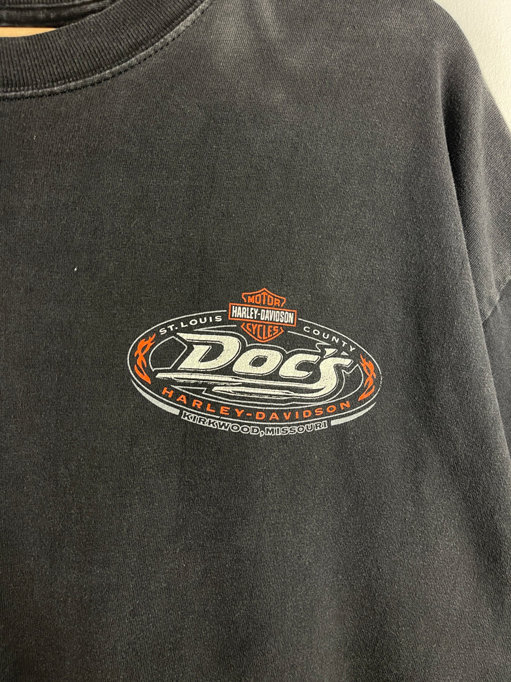 Vintage Harley Davidson St Louis Cruisin Black Tee