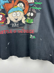 Vintage 90s South Park WWF Rage In The Cage Black Tee