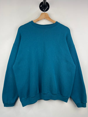 Vintage 90s Tultex Blank Teal Crewneck