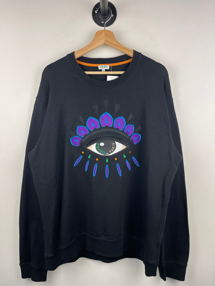Kenzo Eye Embroidered Black Crewneck