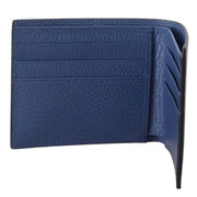 Gucci Interlocked GG Bifold Black & Blue Leather Wallet