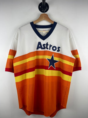 Vintage 80s MLB CCM Houston Astros Rainbow Baseball Jersey