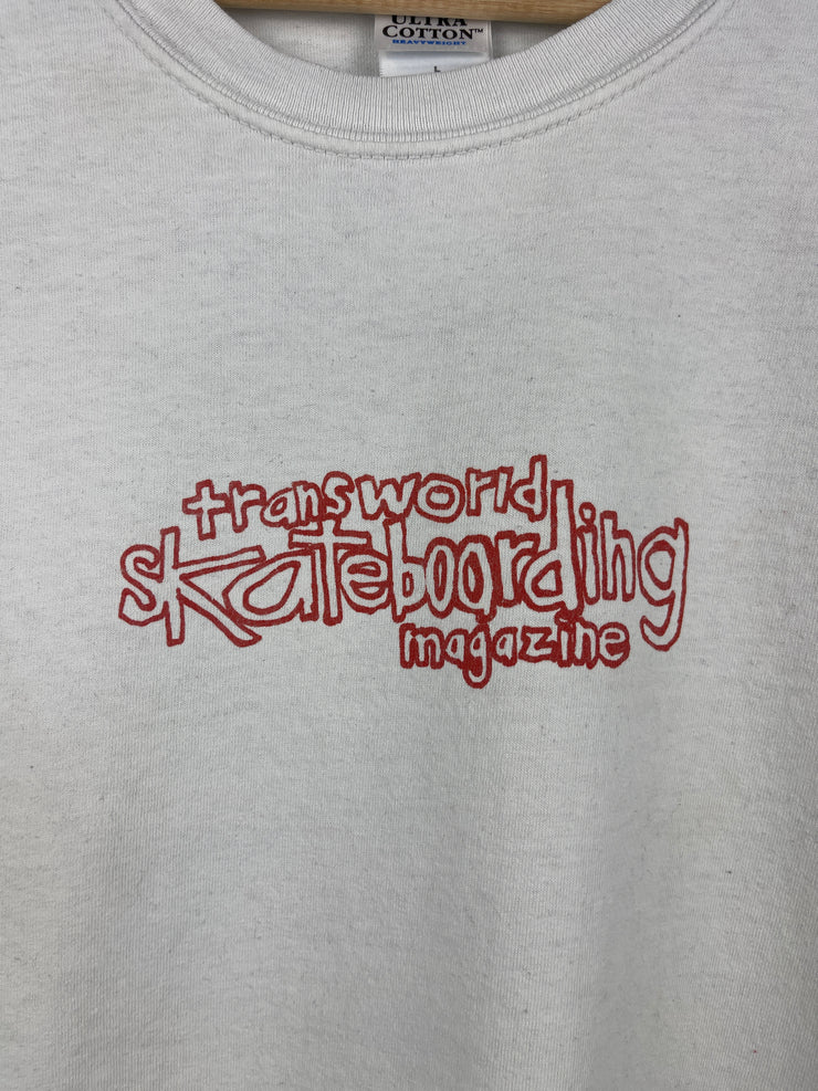 Vintage Transworld Skateboarding Magazine White Tee