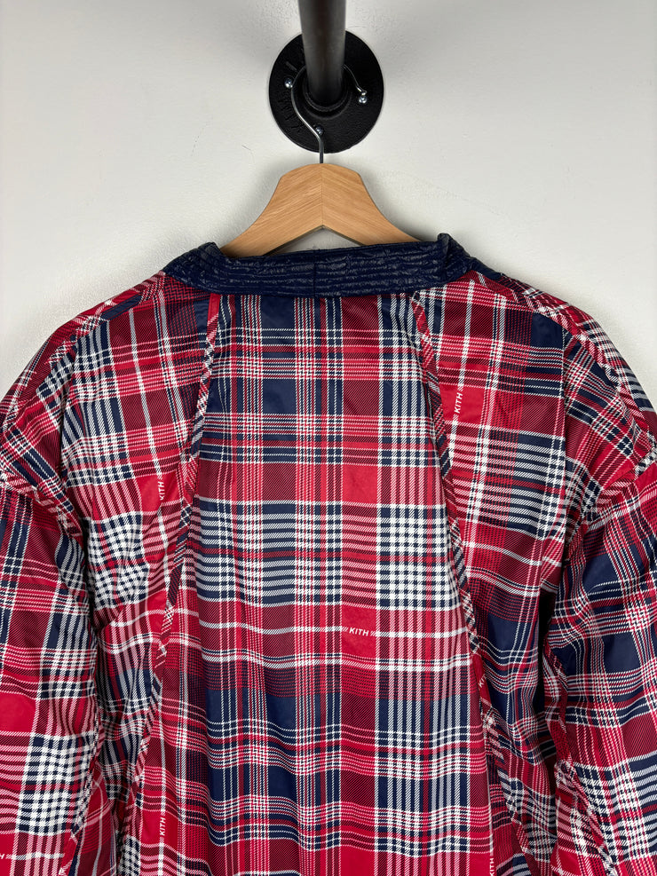 Kith Adidas Terrex Puffer Red Plaid & Navy Reversible Jacket