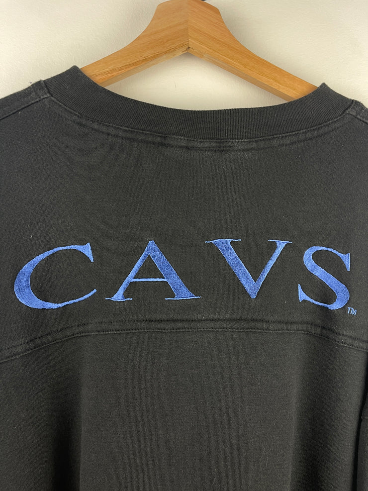Vintage 90s NBA Lee Sport Cleveland Cavaliers Embroidered Black Crewneck