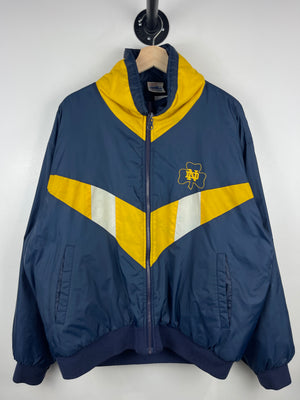 Vintage 90s Chalk Line Notre Dame Fighting Irish Navy Jacket