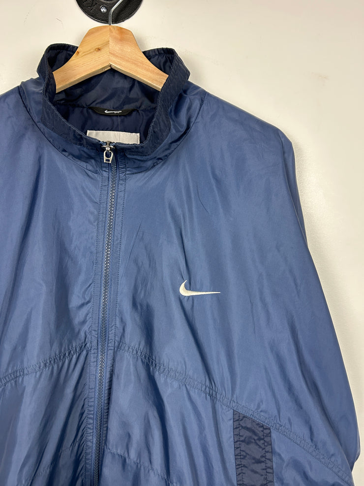 Vintage 90s Nike Swoosh Navy Windbreaker