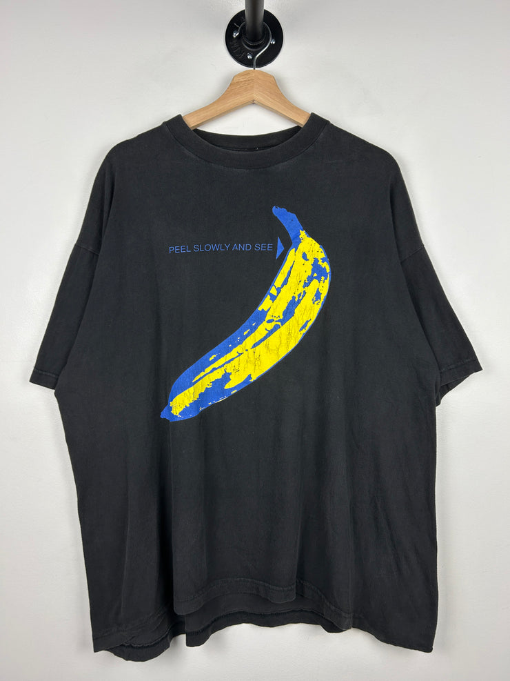 Vintage 90s The Velvet Underground Peel Slowly And See Euro Tour Black Tee