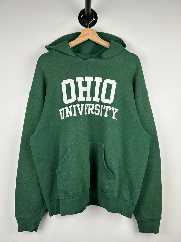 Vintage 90s Russell Athletic Ohio University Green Hoodie