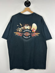 Vintage Harley Davidson Looney Tunes Taz Black Tee