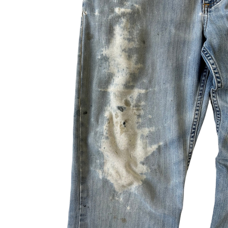 Vintage Carhartt Paint Splattered Blue Jeans