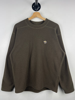 Vintage Mountain Hard Wear Fleece Lined Brown Crewneck