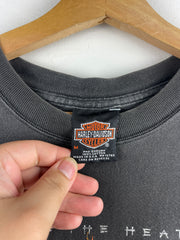 Vintage 2000 Harley Davidson Feel The Heat Holland Faded Black Tee
