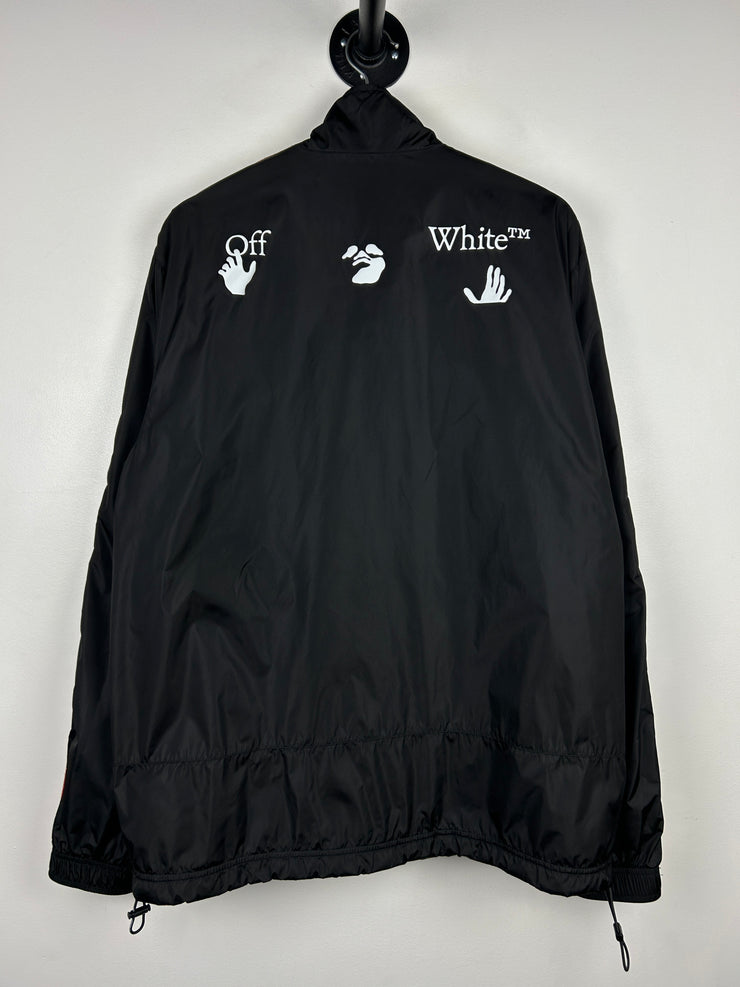 Off White Arrow Bookish Nylon Black Windbreaker