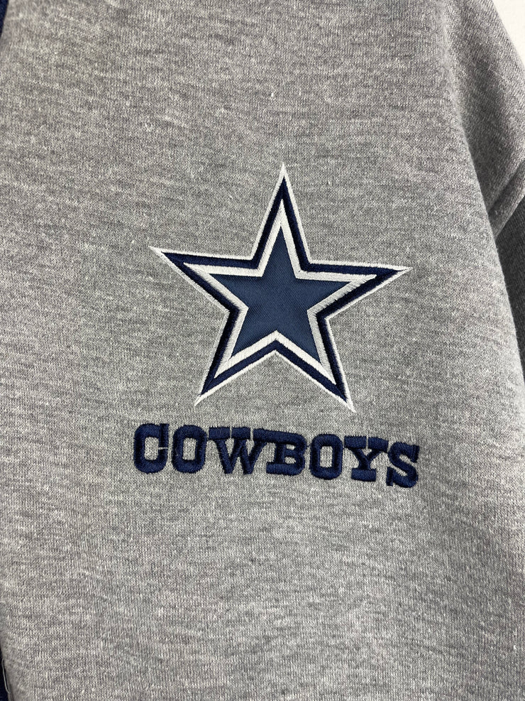 Vintage NFL Dallas Cowboys Navy & Grey Reversible Hooded Jacket