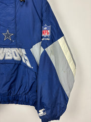 Vintage 90s NFL Starter Dallas Cowboys Pro Line Blue Hooded Jacket