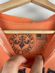 Vintage Y2K Affliction Fleur Orange Tee