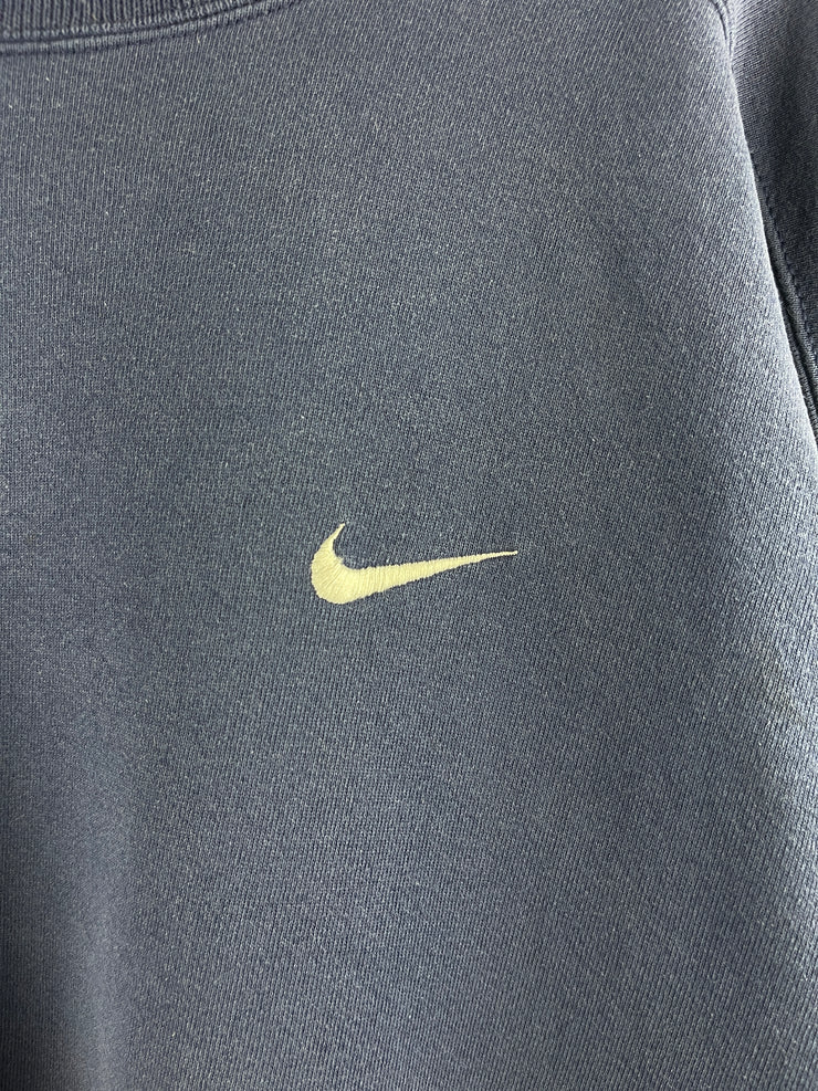 Vintage 90s Nike Mini Swoosh Navy Crewneck
