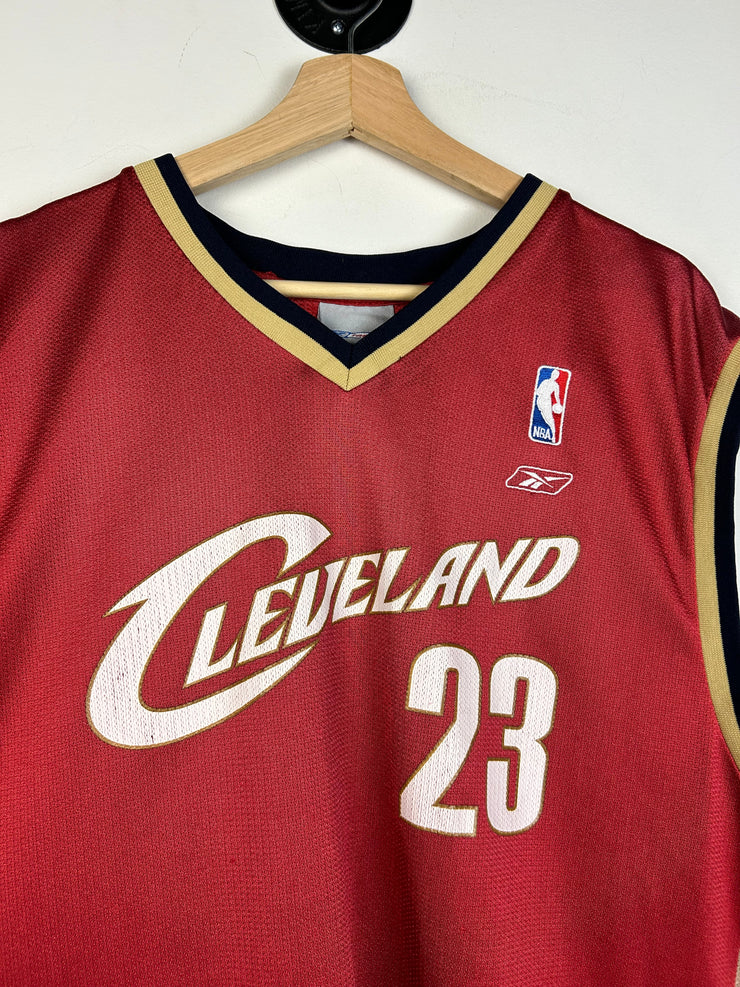 Vintage Y2K Reebok Cleveland Cavaliers LeBron James Basketball Jersey