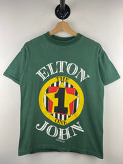 Vintage 90s Elton John The One Gianni Versace Green Tee