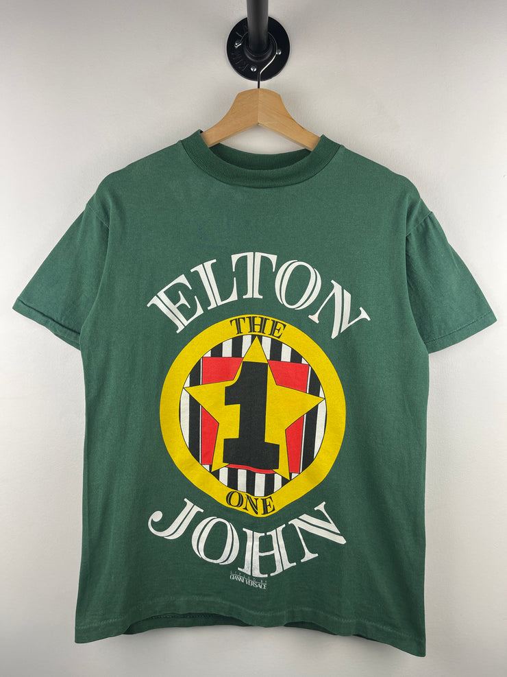 Vintage 90s Elton John The One Gianni Versace Green Tee