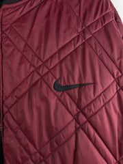 Vintage 90s Nike Swoosh Black & Red Reversible Bomber Jacket