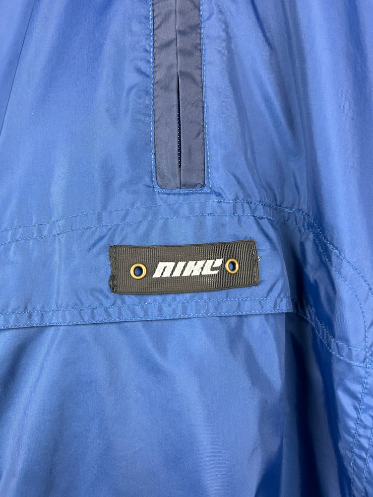 Vintage Nike Spellout Half Zip Blue Pullover Windbreaker