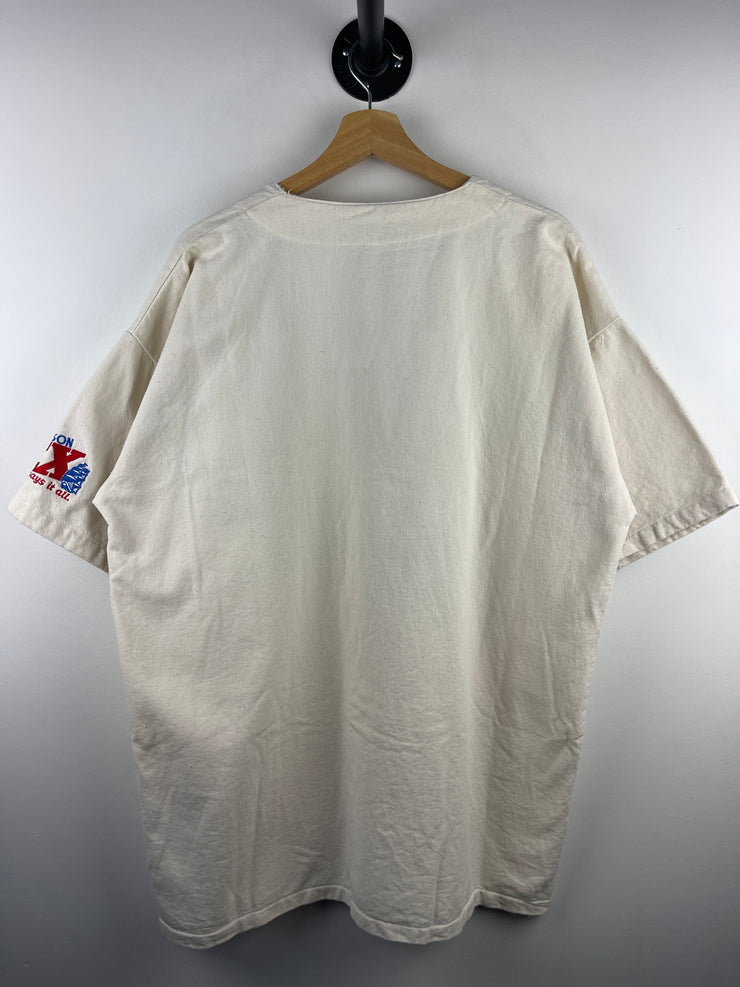 Vintage 90s Molson EX Beer Says It All Cream Baseball Jersey