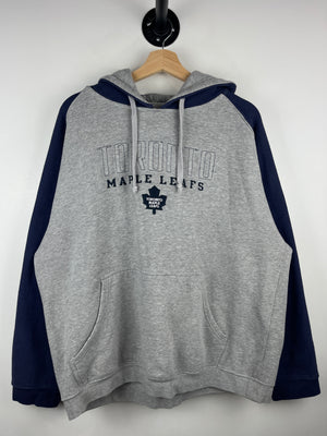 Vintage NHL Toronto Maple Leafs Embroidered Grey & Navy Hoodie