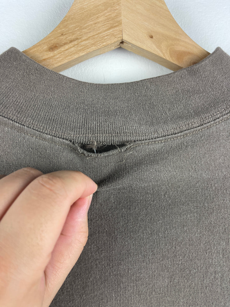 Vintage 90s Nike Golf Swoosh Tonal Brown Mock Neck Long Sleeve