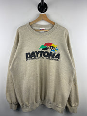 Vintage 90s Nascar Daytona International Speedway Grey Crewneck