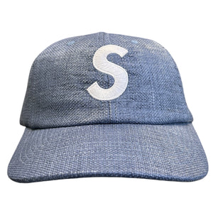 Supreme SS22 Raffia S Logo Navy 6 Panel Hat