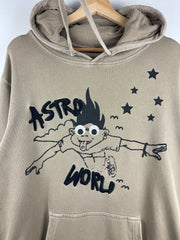 Travis Scott Astroworld Look Mom I Can Fly Tan Hoodie