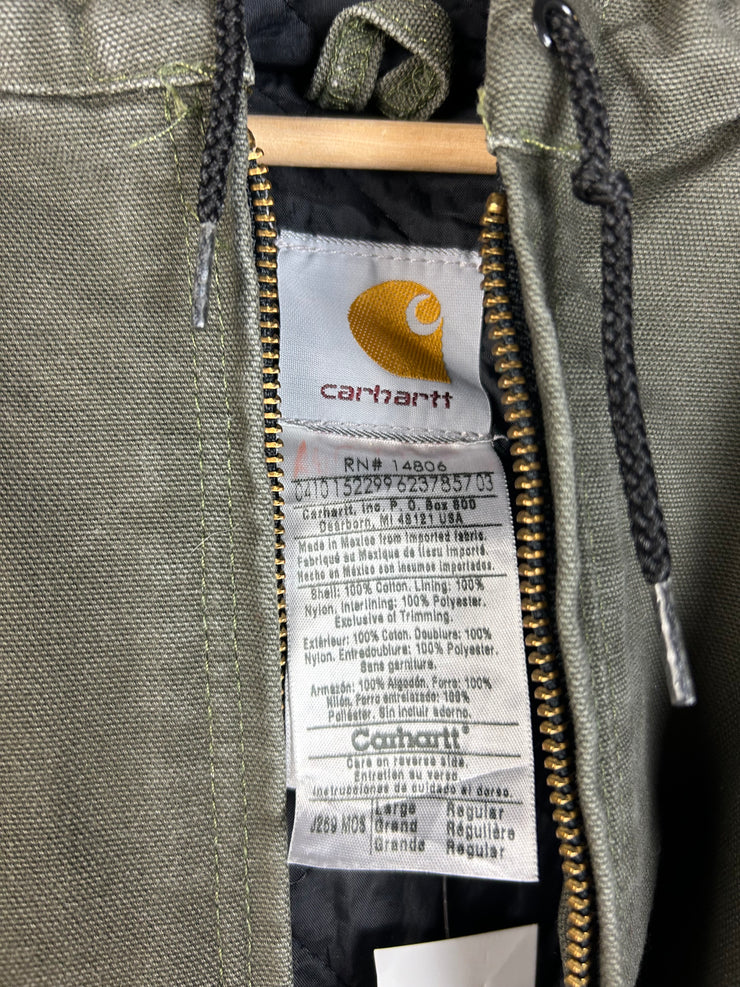 Vintage Carhartt Moss Green Active Hooded J269MOS Jacket