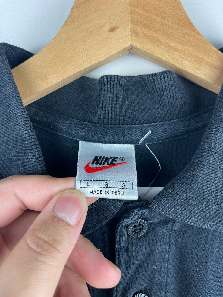 Vintage 90s Nike Golf Black Polo Shirt