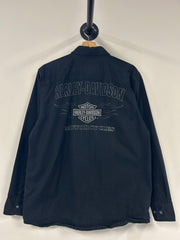 Vintage Harley Davidson Black Button Up Shirt