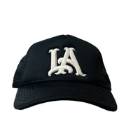 Studio 1999 LA Script Black Trucker Hat