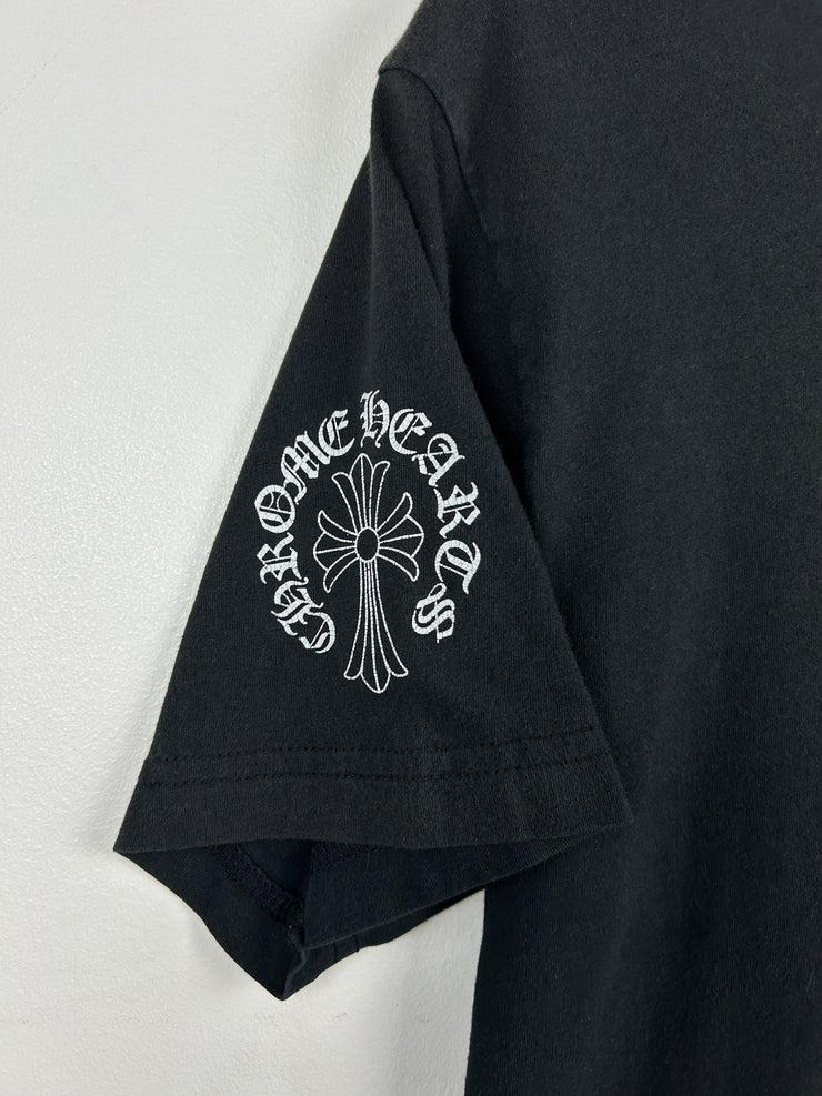 Chrome Hearts Cross Neck Logo Black Tee