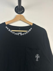 Chrome Hearts Neck Logo Cross Black Long Sleeve