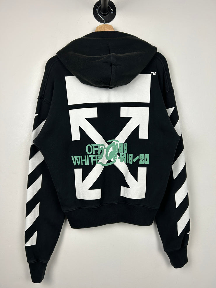 Off White Diagonal Waterfall Arrows Black Hoodie