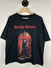 Vintage 2000 Marilyn Manson Hierophant Tarot Card Black Tee