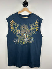 Vintage West Coast Choppers Navy Cut Off Tank Top