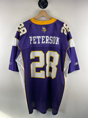 Vintage NFL Reebok Minnesota Vikings Peterson Purple Football Jersey