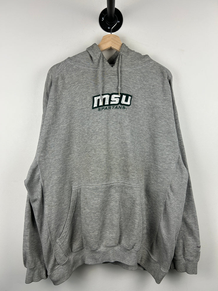 Vintage Pro Player Michigan State Spartans Embroidered Grey Hoodie