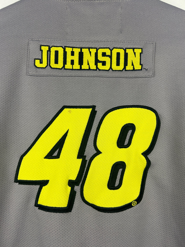 Vintage Nascar Chase Jimmy Johnson Lowes Grey Racing Jersey