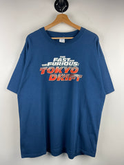 Vintage 2006 The Fast And The Furious Tokyo Drift Movie Promo Navy Tee