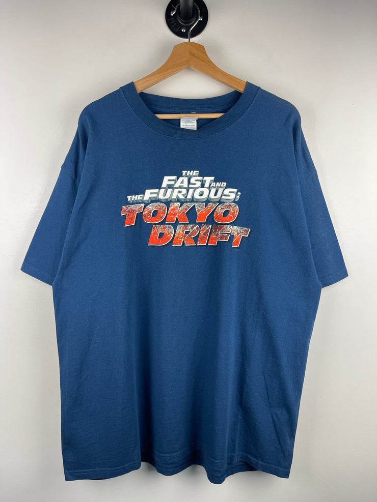 Vintage 2006 The Fast And The Furious Tokyo Drift Movie Promo Navy Tee